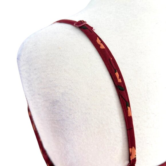 Wishlist Apparel Floral Wrap Dress Adjustable Straps Ruffled Hem Size Small - Picture 7 of 11